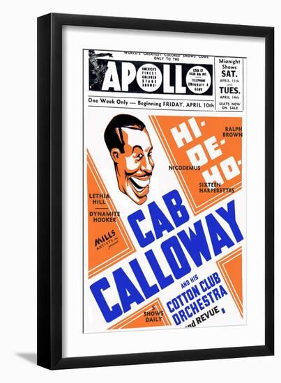 Apollo Theatre: Cab Calloway, Nicodemus, Sixteen Harperettes, Lethia Hill, and Dynamite Hooker-null-Framed Premium Giclee Print