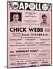 Apollo Theatre  Handbill: Chick Webb, Ella Fitzgerald, Cook and Brown, Wolford's Pets and More-null-Mounted Art Print