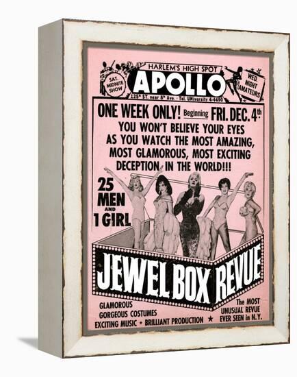 Apollo Theatre Jewel Box Revue: Gorgeous and Glamorous, 25 Men and 1 Girl-null-Framed Stretched Canvas