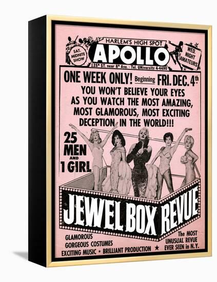 Apollo Theatre Jewel Box Revue: Gorgeous and Glamorous, 25 Men and 1 Girl-null-Framed Stretched Canvas