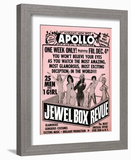 Apollo Theatre Jewel Box Revue: Gorgeous and Glamorous, 25 Men and 1 Girl-null-Framed Premium Giclee Print