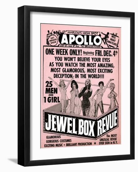 Apollo Theatre Jewel Box Revue: Gorgeous and Glamorous, 25 Men and 1 Girl-null-Framed Premium Giclee Print