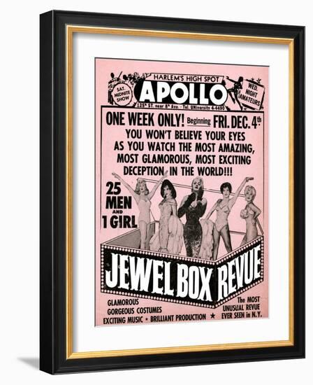 Apollo Theatre Jewel Box Revue: Gorgeous and Glamorous, 25 Men and 1 Girl-null-Framed Premium Giclee Print