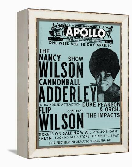 Apollo Theatre: Nancy Wilson, Cannonball Adderley, Duke Pearson, Flip Wilson, and The Impacts; 1968-null-Framed Stretched Canvas