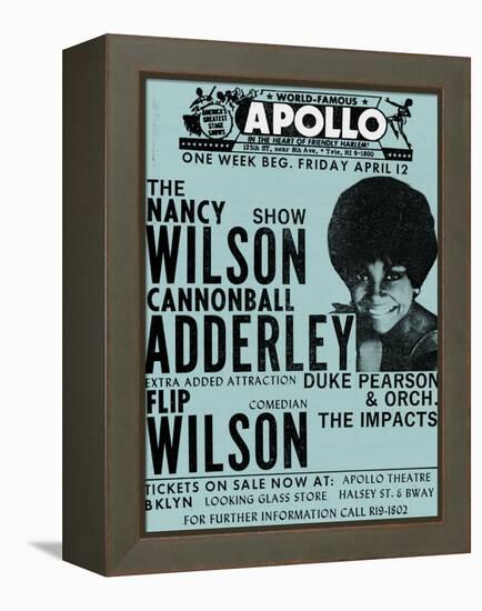 Apollo Theatre: Nancy Wilson, Cannonball Adderley, Duke Pearson, Flip Wilson, and The Impacts; 1968-null-Framed Stretched Canvas