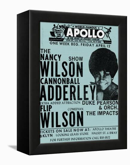 Apollo Theatre: Nancy Wilson, Cannonball Adderley, Duke Pearson, Flip Wilson, and The Impacts; 1968-null-Framed Stretched Canvas