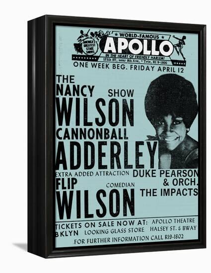 Apollo Theatre: Nancy Wilson, Cannonball Adderley, Duke Pearson, Flip Wilson, and The Impacts; 1968-null-Framed Stretched Canvas