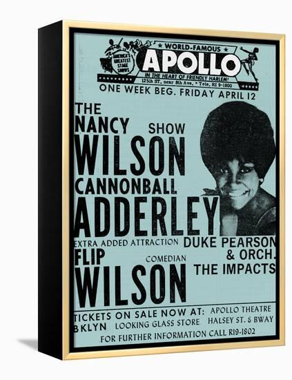 Apollo Theatre: Nancy Wilson, Cannonball Adderley, Duke Pearson, Flip Wilson, and The Impacts; 1968-null-Framed Stretched Canvas