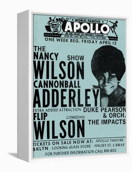 Apollo Theatre: Nancy Wilson, Cannonball Adderley, Duke Pearson, Flip Wilson, and The Impacts; 1968-null-Framed Stretched Canvas