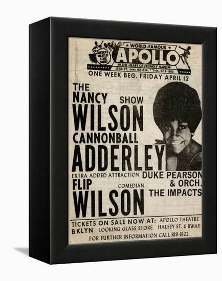 Apollo Theatre: Nancy Wilson, Cannonball Adderley, Duke Pearson, Flip Wilson, and The Impacts; 1968-null-Framed Stretched Canvas