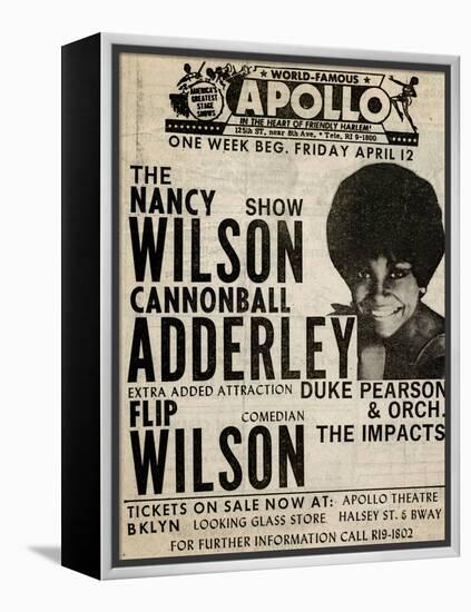 Apollo Theatre: Nancy Wilson, Cannonball Adderley, Duke Pearson, Flip Wilson, and The Impacts; 1968-null-Framed Stretched Canvas