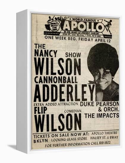 Apollo Theatre: Nancy Wilson, Cannonball Adderley, Duke Pearson, Flip Wilson, and The Impacts; 1968-null-Framed Stretched Canvas