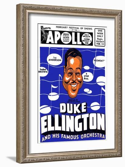 Apollo Theatre Newspaper Ad: Duke Ellington and Orchestra, Isabel Brown, Ivy Anderson and More-null-Framed Art Print