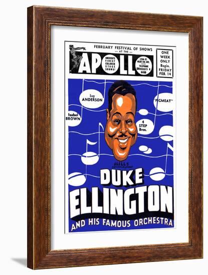 Apollo Theatre Newspaper Ad: Duke Ellington and Orchestra, Isabel Brown, Ivy Anderson and More-null-Framed Art Print