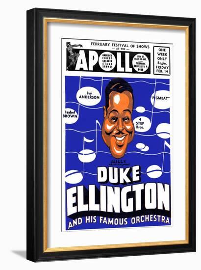 Apollo Theatre Newspaper Ad: Duke Ellington and Orchestra, Isabel Brown, Ivy Anderson and More-null-Framed Art Print