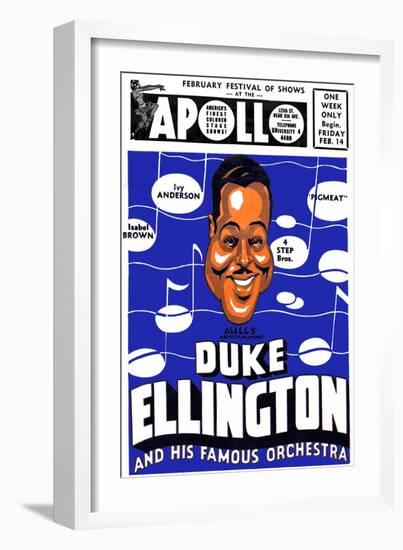 Apollo Theatre Newspaper Ad: Duke Ellington and Orchestra, Isabel Brown, Ivy Anderson and More-null-Framed Premium Giclee Print