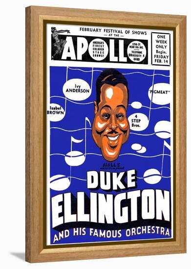 Apollo Theatre Newspaper Ad: Duke Ellington and Orchestra, Isabel Brown, Ivy Anderson and More-null-Framed Stretched Canvas