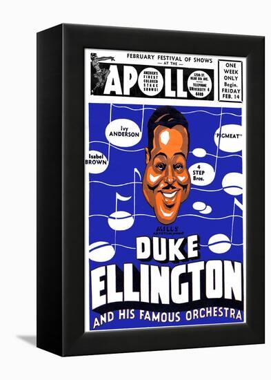 Apollo Theatre Newspaper Ad: Duke Ellington and Orchestra, Isabel Brown, Ivy Anderson and More-null-Framed Stretched Canvas