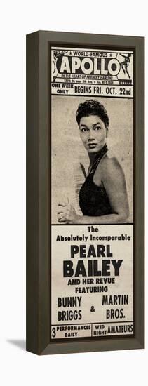 Apollo Theatre Newspaper Ad: Pearl Bailey and Her Revue, Bunny Briggs, and Martin Brothers; 1965-null-Framed Stretched Canvas