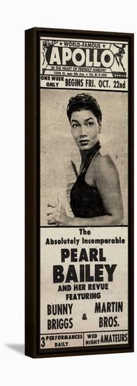 Apollo Theatre Newspaper Ad: Pearl Bailey and Her Revue, Bunny Briggs, and Martin Brothers; 1965-null-Framed Stretched Canvas