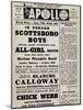 Apollo Theatre: Scottsboro Boys, Blanche Calloway, Chick Webb, Ella Fitzgerald, and More-null-Mounted Art Print