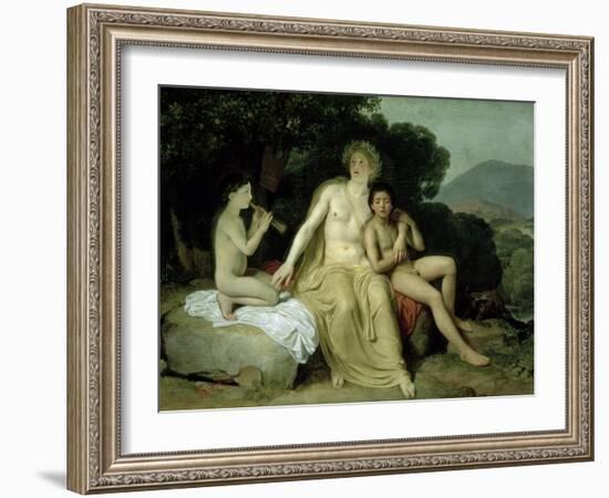 Apollo with Hyacinthus and Cyparissus Singing and Playing, 1831-34-Aleksandr Andreevich Ivanov-Framed Giclee Print