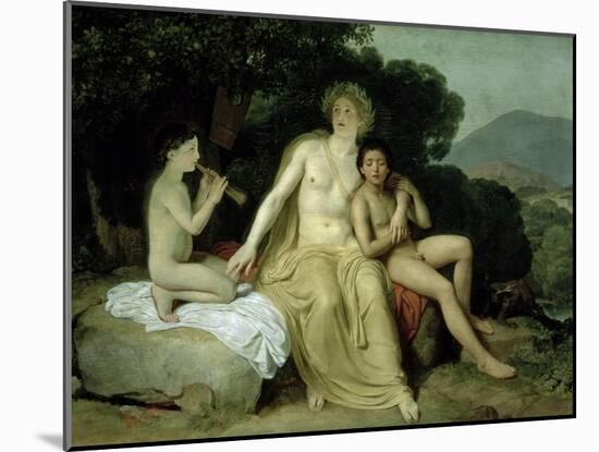 Apollo with Hyacinthus and Cyparissus Singing and Playing, 1831-34-Aleksandr Andreevich Ivanov-Mounted Giclee Print