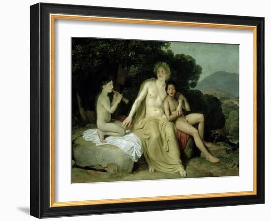 Apollo with Hyacinthus and Cyparissus Singing and Playing, 1831-34-Aleksandr Andreevich Ivanov-Framed Giclee Print