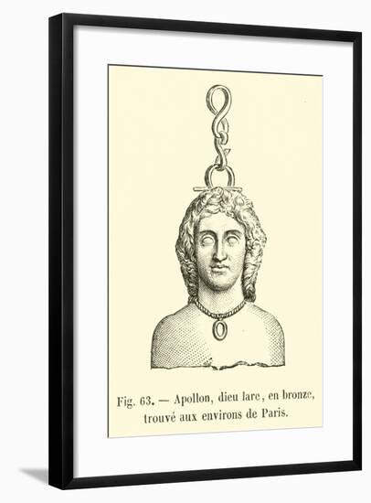 Apollon, Dieu Lare, En Bronze, Trouve Aux Environs De Paris-null-Framed Giclee Print