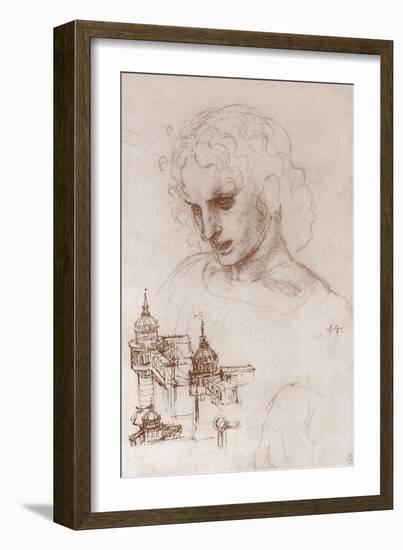 Apostle and Towers-Leonardo da Vinci-Framed Giclee Print