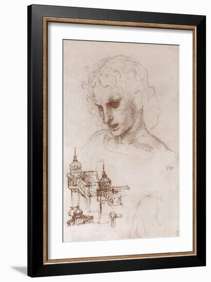 Apostle and Towers-Leonardo da Vinci-Framed Giclee Print