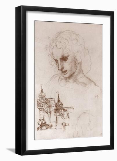 Apostle and Towers-Leonardo da Vinci-Framed Giclee Print