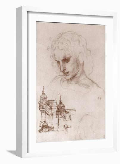 Apostle and Towers-Leonardo da Vinci-Framed Giclee Print