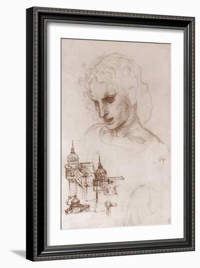 Apostle and Towers-Leonardo da Vinci-Framed Giclee Print