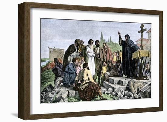 Apostle Andrew Spreading Christianity into the Russia-null-Framed Giclee Print