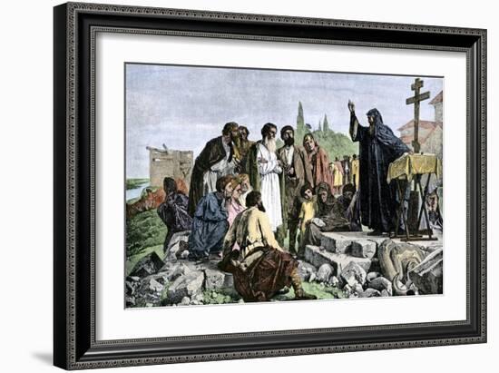 Apostle Andrew Spreading Christianity into the Russia-null-Framed Giclee Print