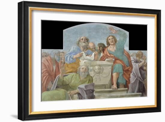 Apostles around the Empty Sepulchre, 1604-1607-Annibale Carracci-Framed Giclee Print