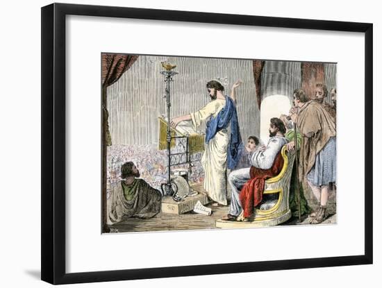 Apostles Paul and Barnabas Preaching Christianity at Antioch-null-Framed Giclee Print