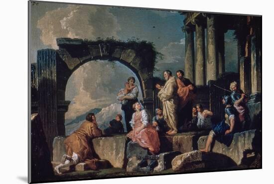 Apostles Preaching-Giovanni Paolo Pannini-Mounted Giclee Print