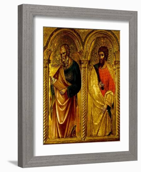 Apostles Saint James and Saint Bartholomew, Ca 1345-Paolo Veneziano-Framed Giclee Print