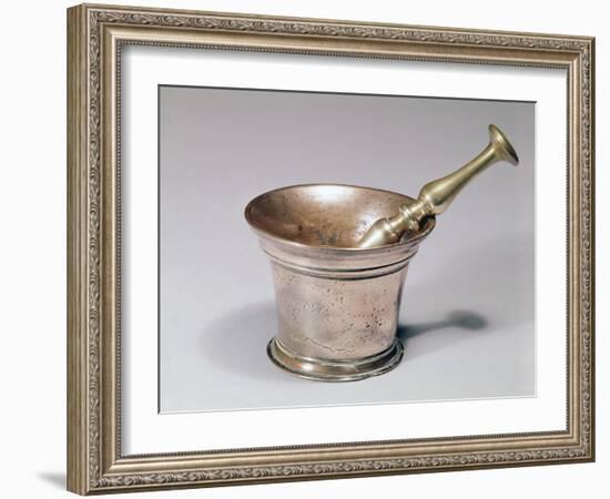 Apothecary's Pestle and Mortar, Early 18th Century (Brass and Copper)-English-Framed Giclee Print