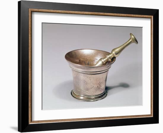 Apothecary's Pestle and Mortar, Early 18th Century (Brass and Copper)-English-Framed Giclee Print