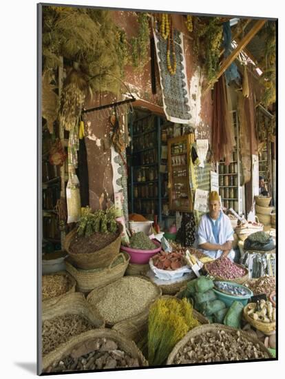 Apothecary Stall in Rahba Kedima, the Medina, Marrakech, Morroco, North Africa, Africa-Lee Frost-Mounted Photographic Print