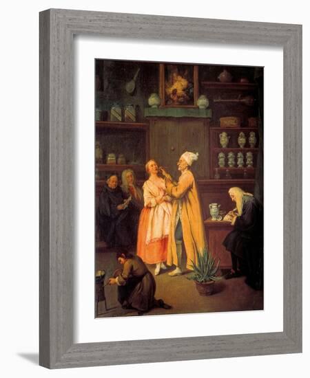 Apothecary-Pietro Longhi-Framed Art Print