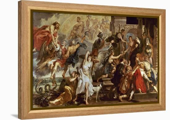 Apotheosis of Henry Iv of France And Regency of Maria of Medici-Peter Paul Rubens-Framed Premier Image Canvas