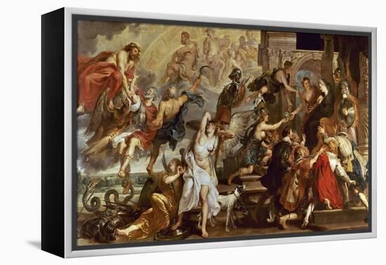 Apotheosis of Henry Iv of France And Regency of Maria of Medici-Peter Paul Rubens-Framed Premier Image Canvas