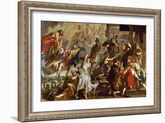 Apotheosis of Henry Iv of France And Regency of Maria of Medici-Peter Paul Rubens-Framed Giclee Print