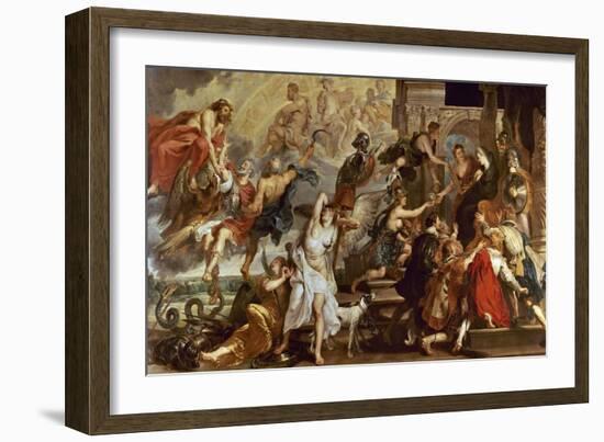 Apotheosis of Henry Iv of France And Regency of Maria of Medici-Peter Paul Rubens-Framed Giclee Print