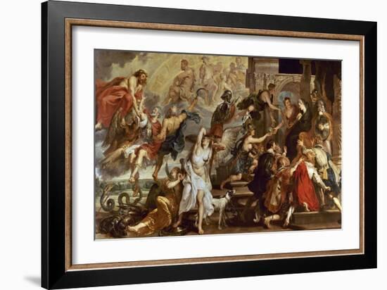 Apotheosis of Henry Iv of France And Regency of Maria of Medici-Peter Paul Rubens-Framed Giclee Print