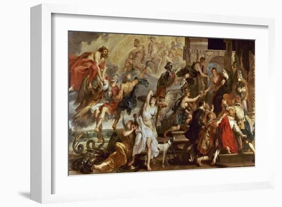 Apotheosis of Henry Iv of France And Regency of Maria of Medici-Peter Paul Rubens-Framed Giclee Print